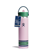 24 oz Wide Mouth with Flex Straw Cap-Campus Pink