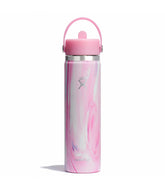 24 oz Wide Mouth with Flex Straw Cap-Jelly Pink