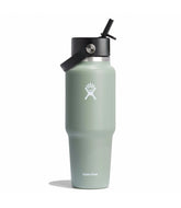 32 oz Wide Mouth Travel Bottle with Flex Straw Cap-Agave