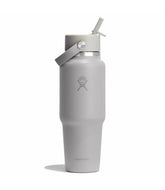 32 oz Wide Mouth Travel Bottle with Flex Straw Cap-Tonal Birch