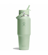 32 oz Wide Mouth Travel Bottle with Flex Straw Cap-Aloe