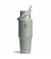 32 oz Wide Mouth Travel Bottle with Flex Straw Cap-Tonal Agave