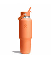 40 oz Wide Mouth Travel Bottle with Flex Straw Cap-Nectar Orange