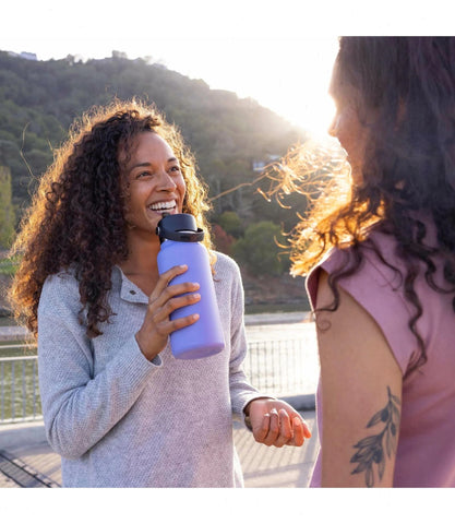 32 oz Wide Mouth with Flex Straw Cap-Lupine