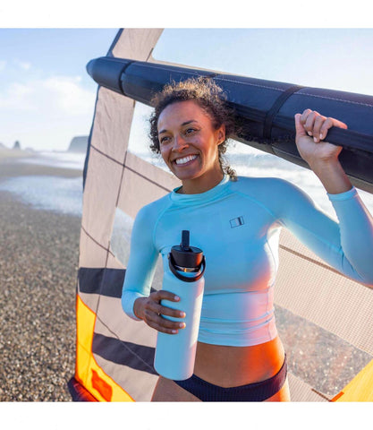 40 oz Wide Mouth with Flex Straw Cap-Ivory