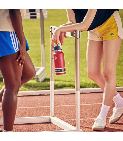 32 oz Wide Mouth with Flex Straw Cap-Campus Red