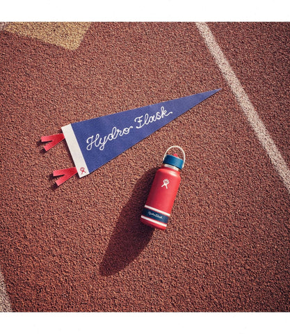 32 oz Wide Mouth with Flex Straw Cap-Campus Red