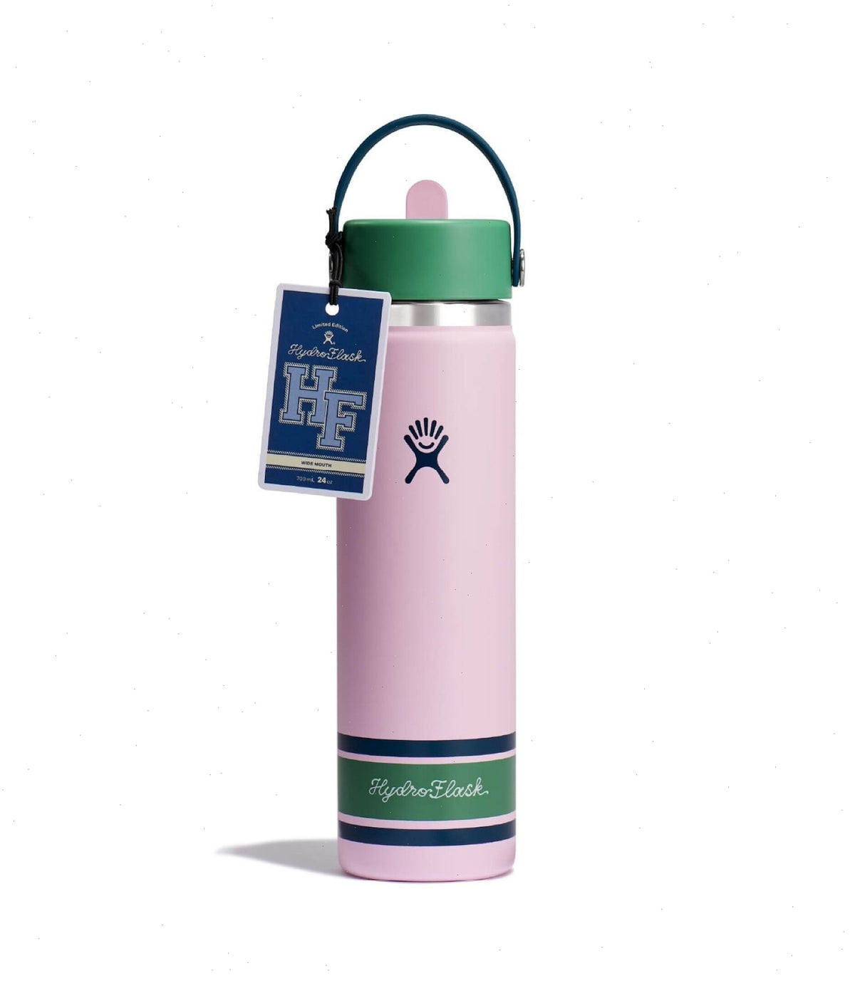 24 oz Wide Mouth with Flex Straw Cap-Campus Pink