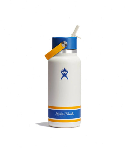 32 oz Wide Mouth with Flex Straw Cap-Campus Ivory