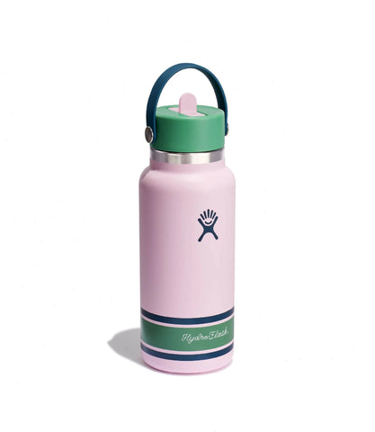 32 oz Wide Mouth with Flex Straw Cap-Campus Pink