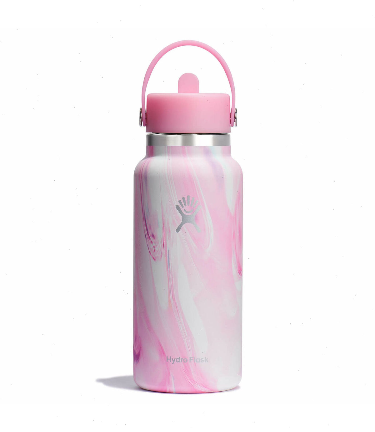 32 oz Wide Mouth with Flex Straw Cap-Jelly Pink