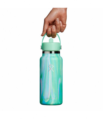 32 oz Wide Mouth with Flex Straw Cap-Jelly Green