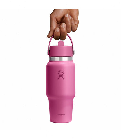 24 oz Wide Mouth Travel Bottle with Flex Straw Cap