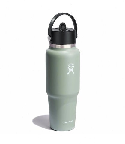 32 oz Wide Mouth Travel Bottle with Flex Straw Cap-Agave
