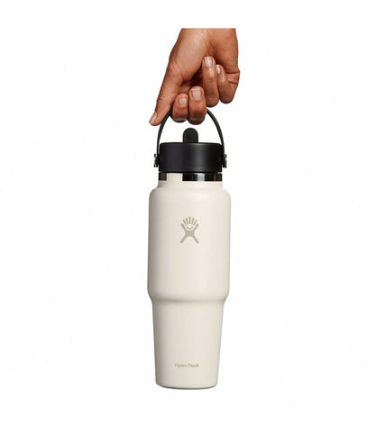 32 oz Wide Mouth Travel Bottle with Flex Straw Cap-Ivory