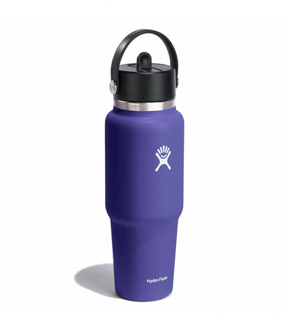 32 oz Wide Mouth Travel Bottle with Flex Straw Cap-Phantom