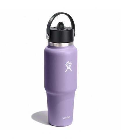 32 oz Wide Mouth Travel Bottle with Flex Straw Cap-Moonshadow