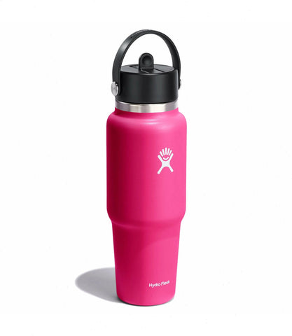 32 oz Wide Mouth Travel Bottle with Flex Straw Cap-Zinnia