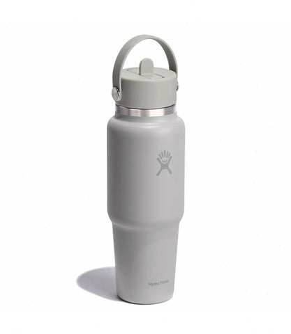 32 oz Wide Mouth Travel Bottle with Flex Straw Cap-Tonal Birch