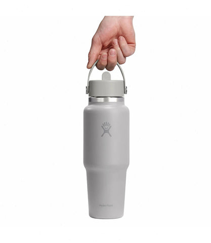 32 oz Wide Mouth Travel Bottle with Flex Straw Cap-Tonal Birch
