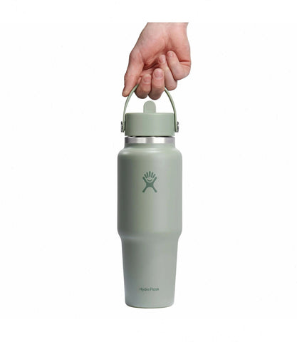 32 oz Wide Mouth Travel Bottle with Flex Straw Cap-Tonal Agave