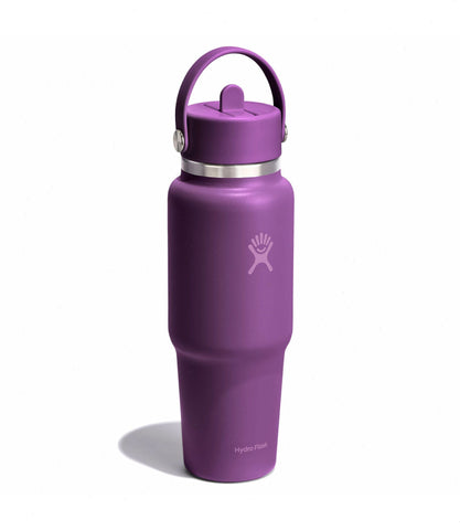 32 oz Wide Mouth Travel Bottle with Flex Straw Cap-Beachplum Purple