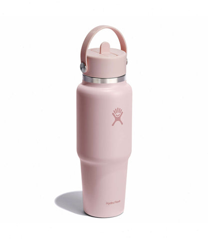 32 oz Wide Mouth Travel Bottle with Flex Straw Cap-Tonal Trillium