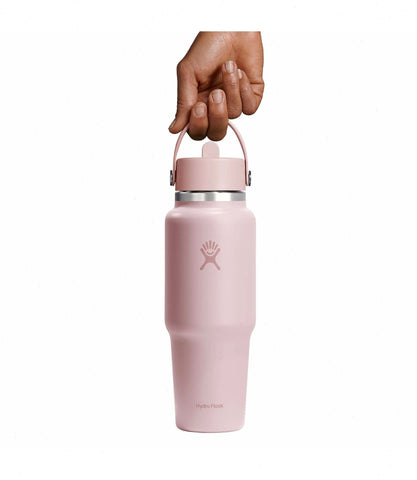 32 oz Wide Mouth Travel Bottle with Flex Straw Cap-Tonal Trillium