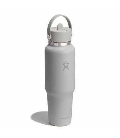 40 oz Wide Mouth Travel Bottle with Flex Straw Cap-Tonal Birch
