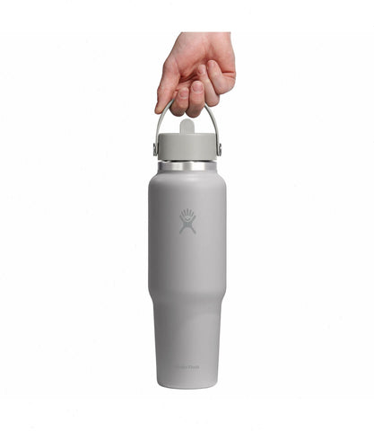 40 oz Wide Mouth Travel Bottle with Flex Straw Cap-Tonal Birch