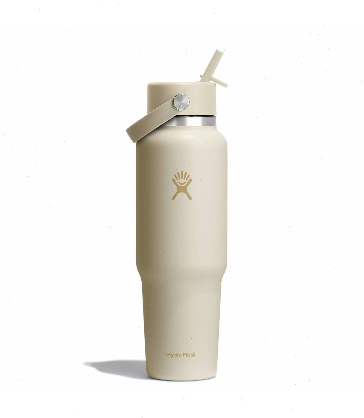 40 oz Wide Mouth Travel Bottle with Flex Straw Cap-Coconut