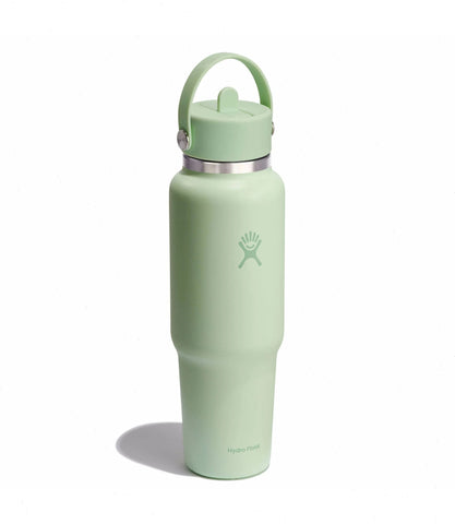 40 oz Wide Mouth Travel Bottle with Flex Straw Cap-Aloe