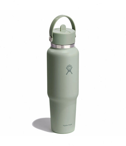 40 oz Wide Mouth Travel Bottle with Flex Straw Cap-Tonal Agave