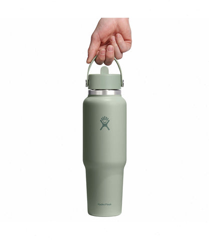 40 oz Wide Mouth Travel Bottle with Flex Straw Cap-Tonal Agave