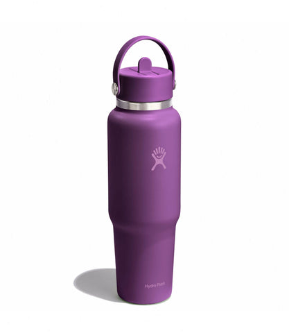 40 oz Wide Mouth Travel Bottle with Flex Straw Cap-Beachplum Purple
