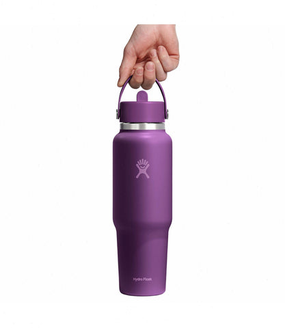 40 oz Wide Mouth Travel Bottle with Flex Straw Cap-Beachplum Purple