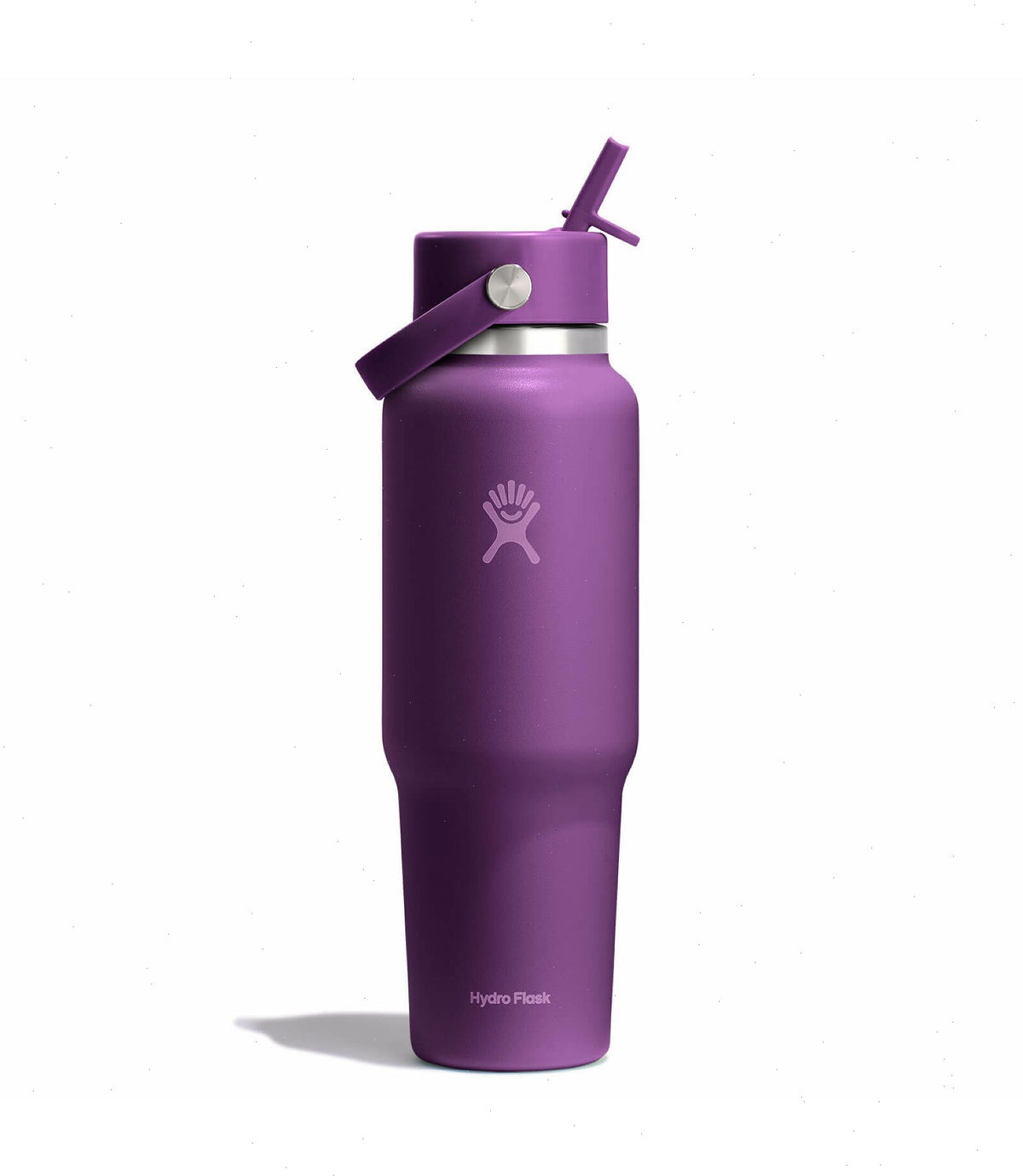 40 oz Wide Mouth Travel Bottle with Flex Straw Cap-Beachplum Purple