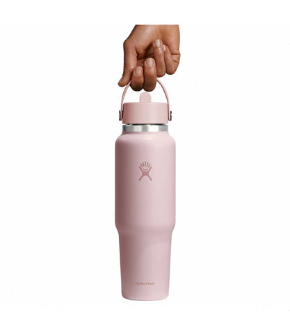 40 oz Wide Mouth Travel Bottle with Flex Straw Cap-Tonal Trillium
